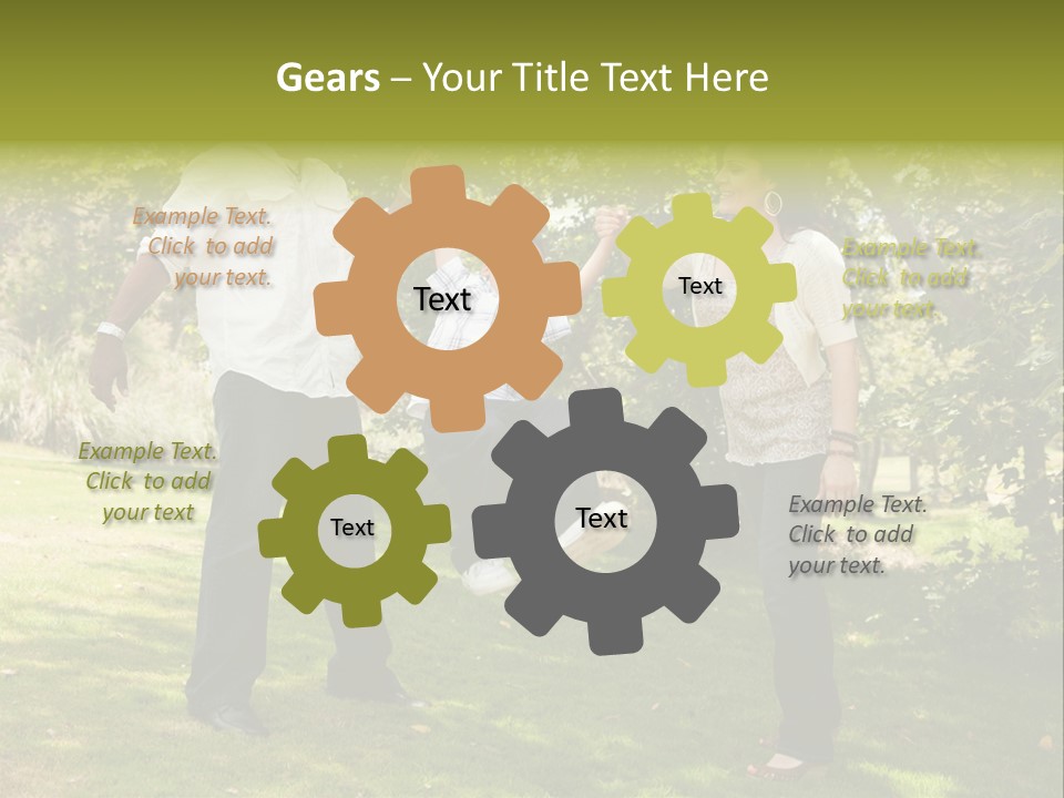 Hispanic Man, Woman And Child Having Fun In The Park. PowerPoint Template