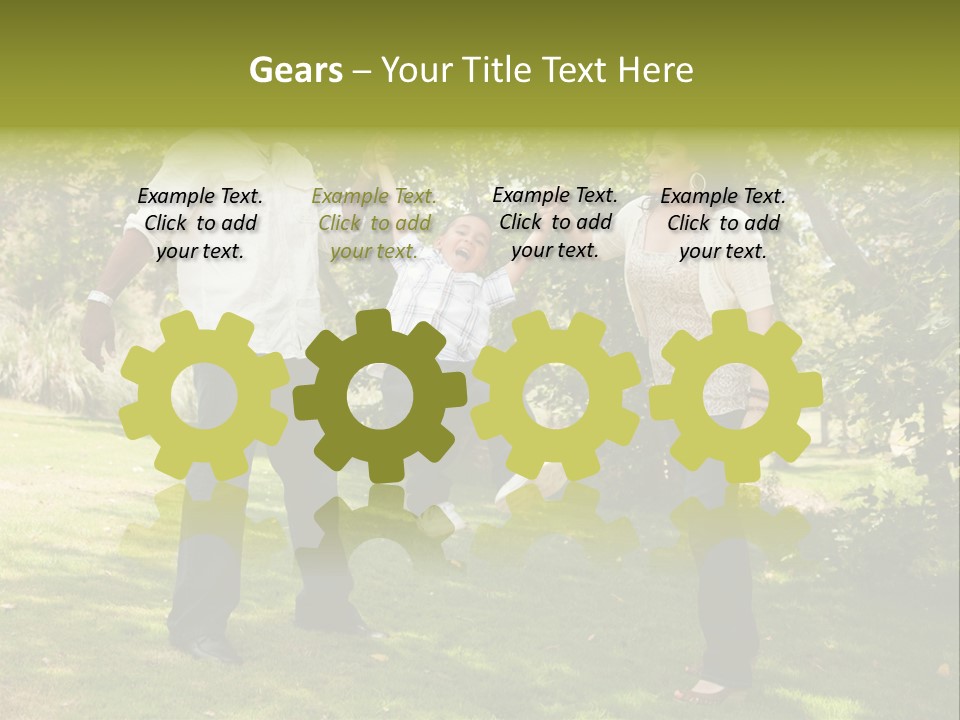 Hispanic Man, Woman And Child Having Fun In The Park. PowerPoint Template