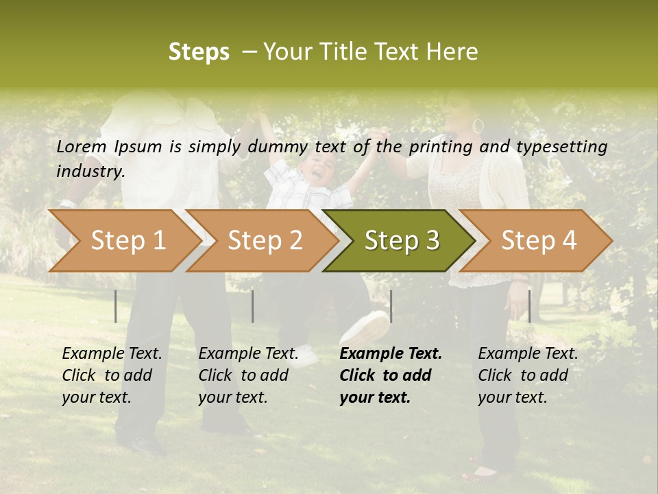 Hispanic Man, Woman And Child Having Fun In The Park. PowerPoint Template