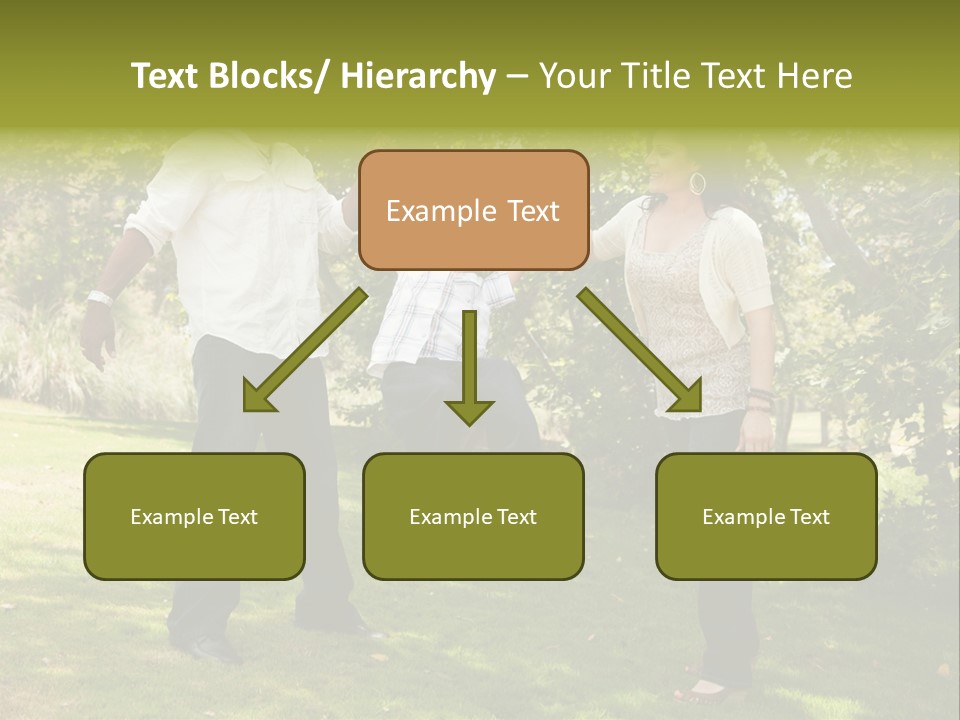 Hispanic Man, Woman And Child Having Fun In The Park. PowerPoint Template