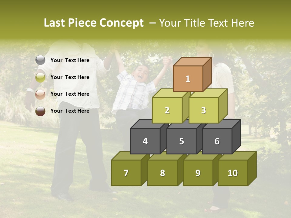 Hispanic Man, Woman And Child Having Fun In The Park. PowerPoint Template