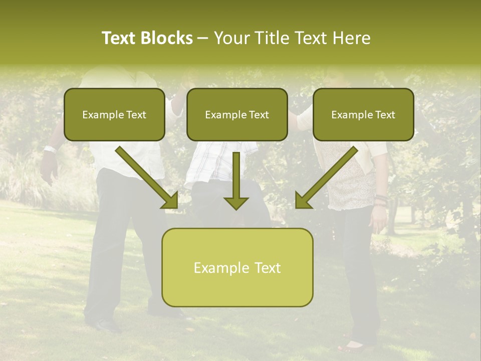 Hispanic Man, Woman And Child Having Fun In The Park. PowerPoint Template