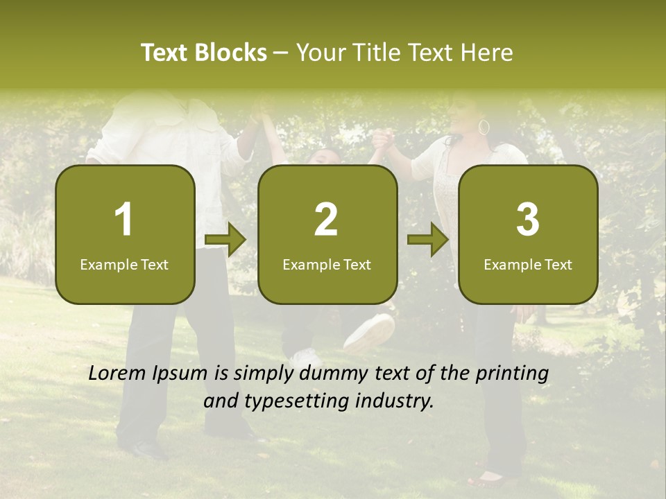 Hispanic Man, Woman And Child Having Fun In The Park. PowerPoint Template