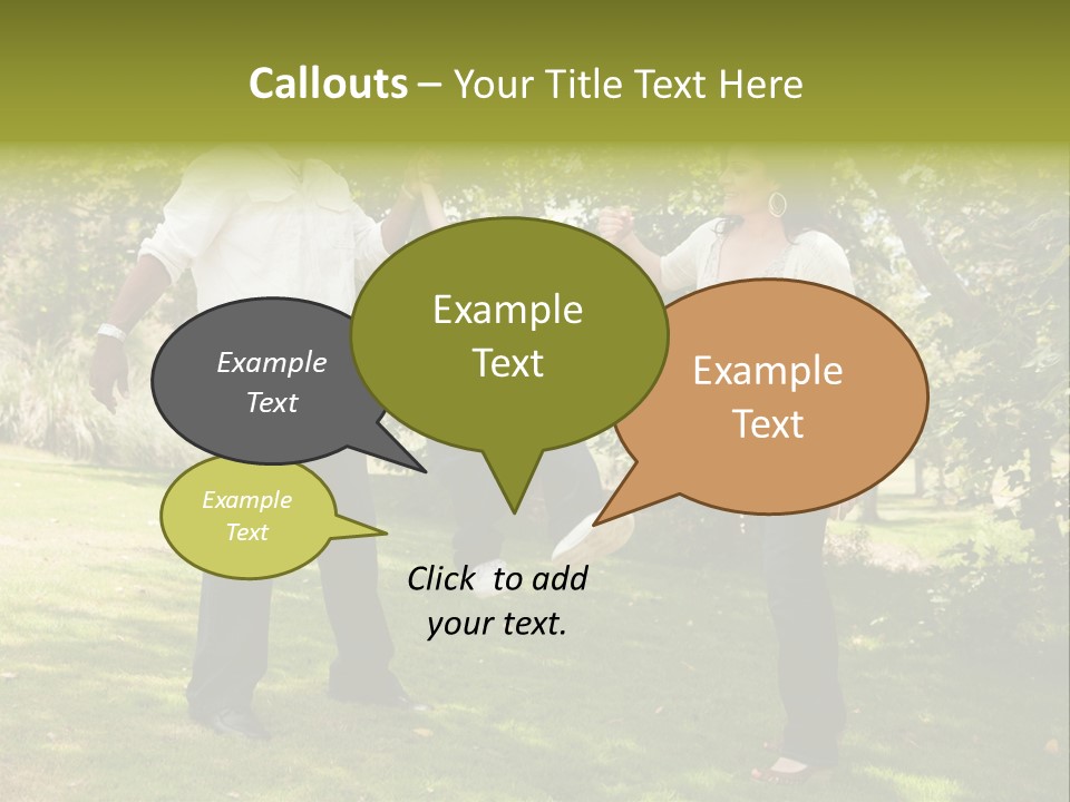 Hispanic Man, Woman And Child Having Fun In The Park. PowerPoint Template