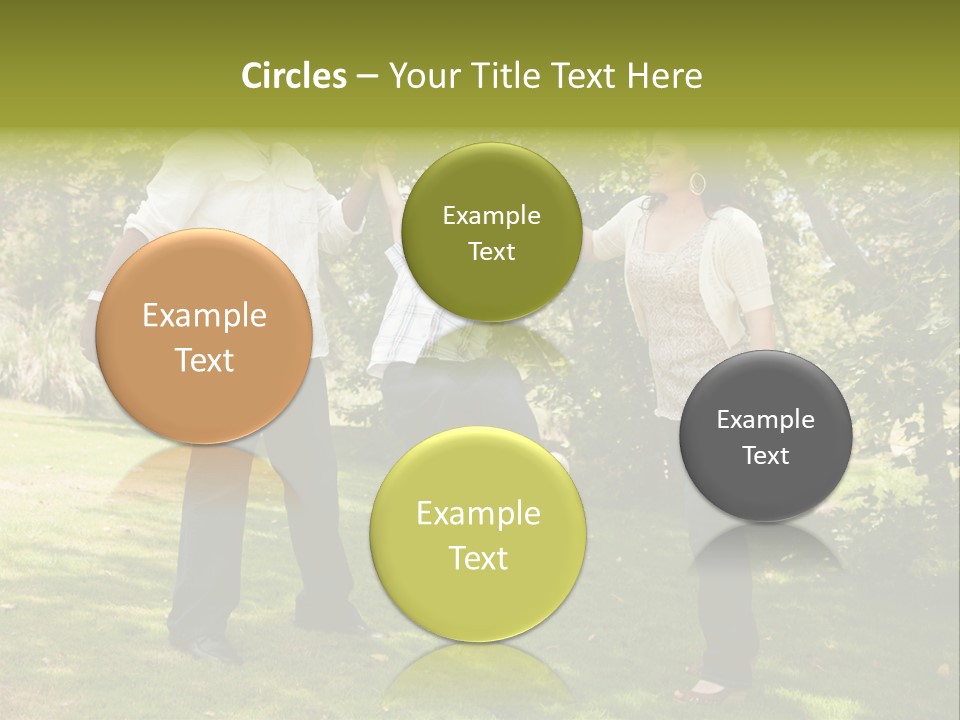 Hispanic Man, Woman And Child Having Fun In The Park. PowerPoint Template