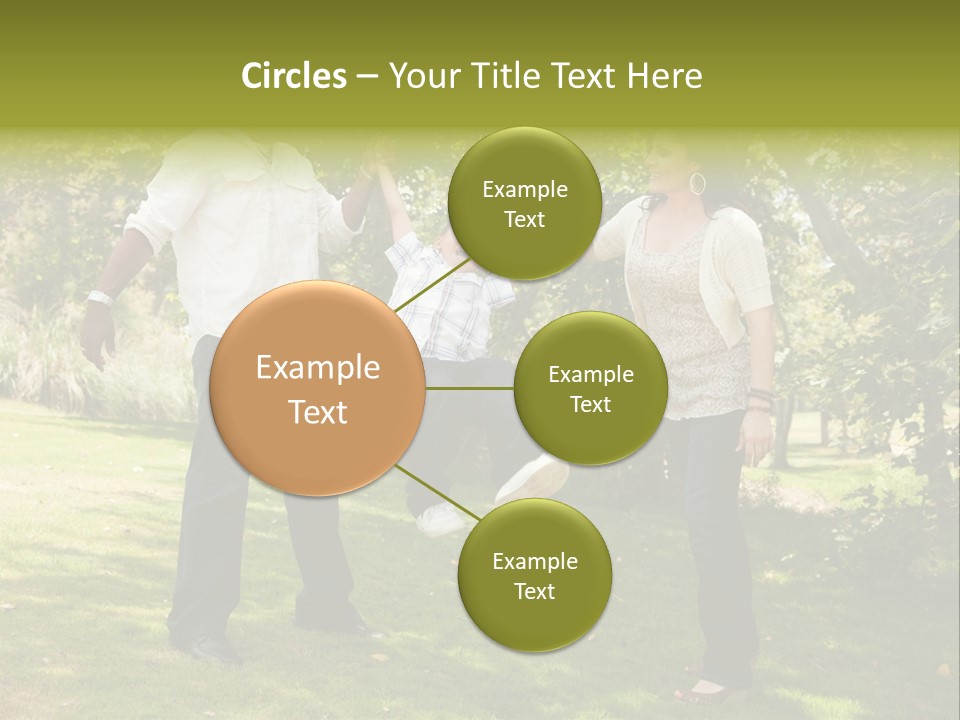 Hispanic Man, Woman And Child Having Fun In The Park. PowerPoint Template