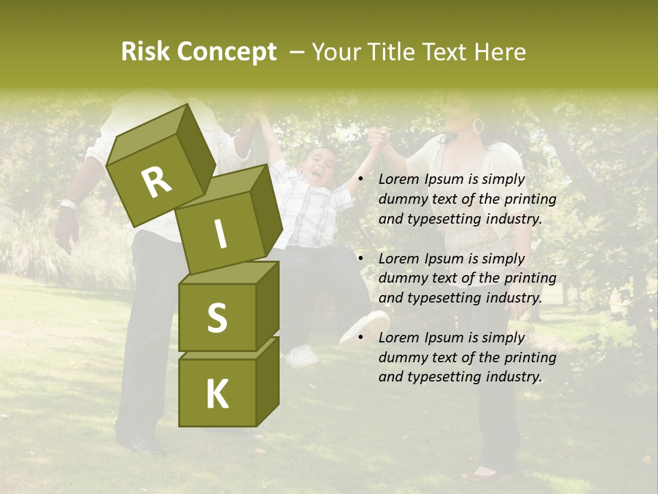 Hispanic Man, Woman And Child Having Fun In The Park. PowerPoint Template