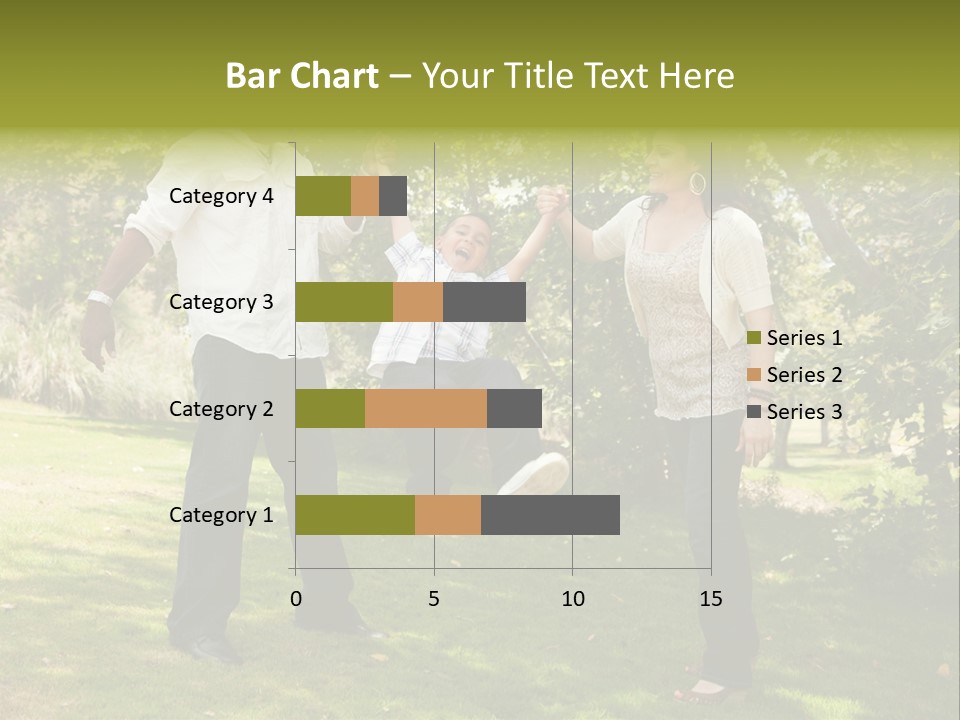 Hispanic Man, Woman And Child Having Fun In The Park. PowerPoint Template