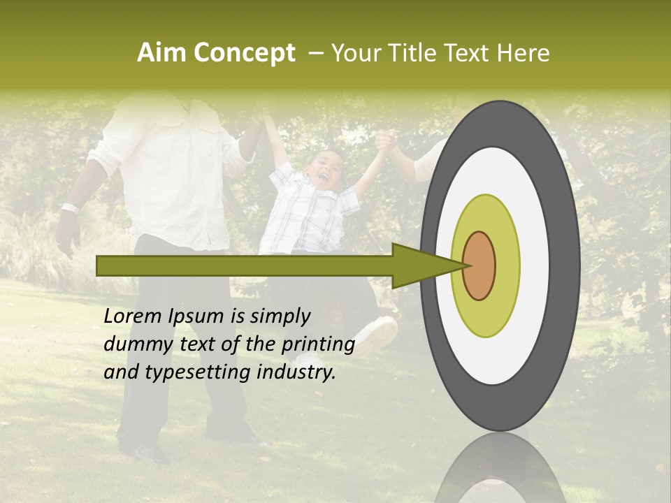 Hispanic Man, Woman And Child Having Fun In The Park. PowerPoint Template