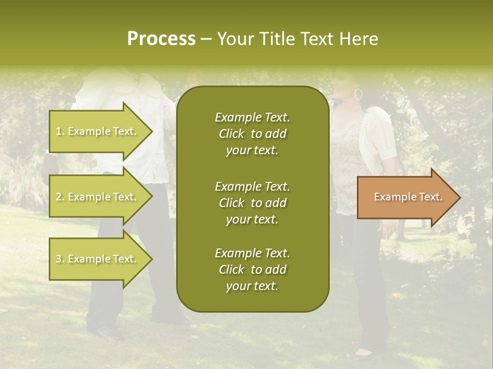 Hispanic Man, Woman And Child Having Fun In The Park. PowerPoint Template