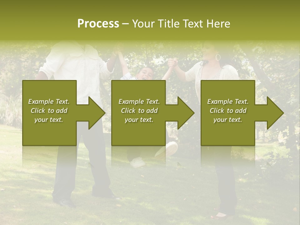 Hispanic Man, Woman And Child Having Fun In The Park. PowerPoint Template