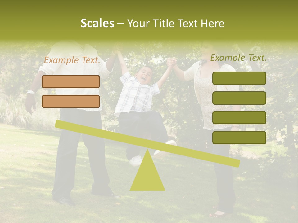 Hispanic Man, Woman And Child Having Fun In The Park. PowerPoint Template