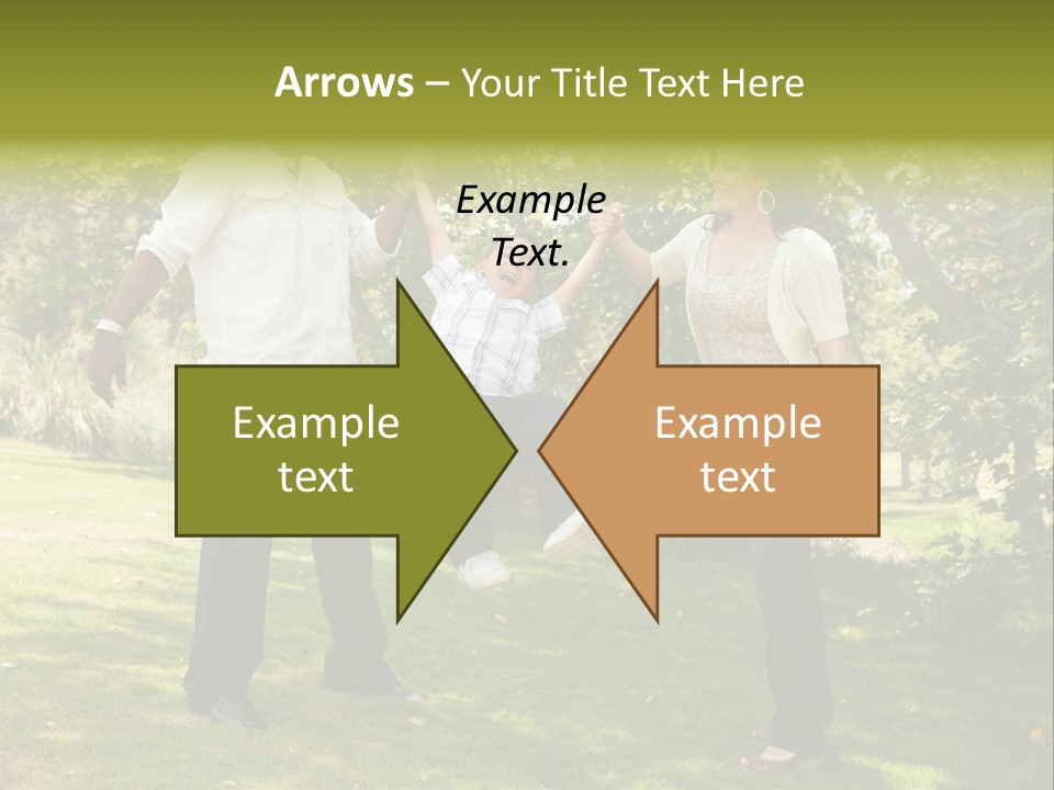 Hispanic Man, Woman And Child Having Fun In The Park. PowerPoint Template