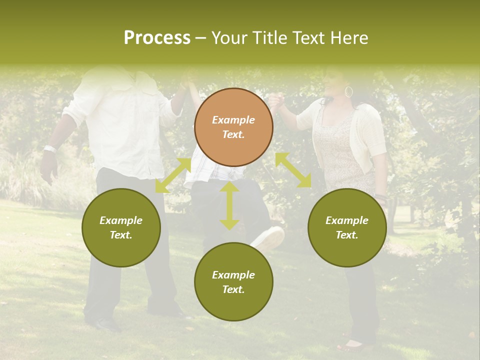 Hispanic Man, Woman And Child Having Fun In The Park. PowerPoint Template