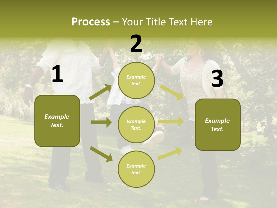 Hispanic Man, Woman And Child Having Fun In The Park. PowerPoint Template