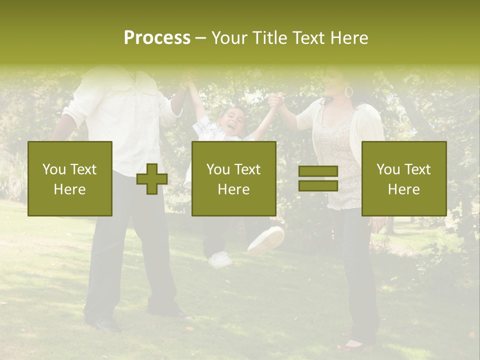 Hispanic Man, Woman And Child Having Fun In The Park. PowerPoint Template