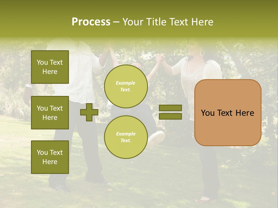 Hispanic Man, Woman And Child Having Fun In The Park. PowerPoint Template