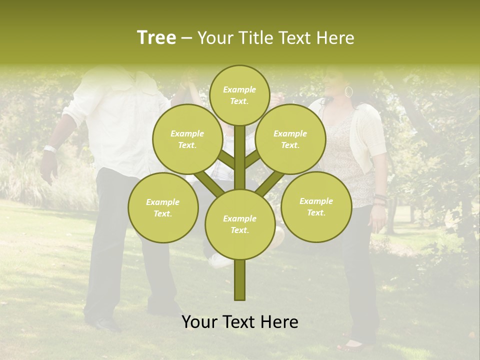 Hispanic Man, Woman And Child Having Fun In The Park. PowerPoint Template