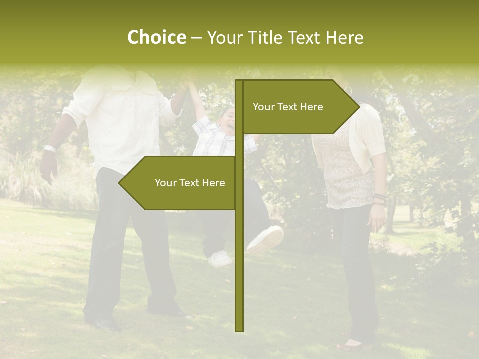 Hispanic Man, Woman And Child Having Fun In The Park. PowerPoint Template