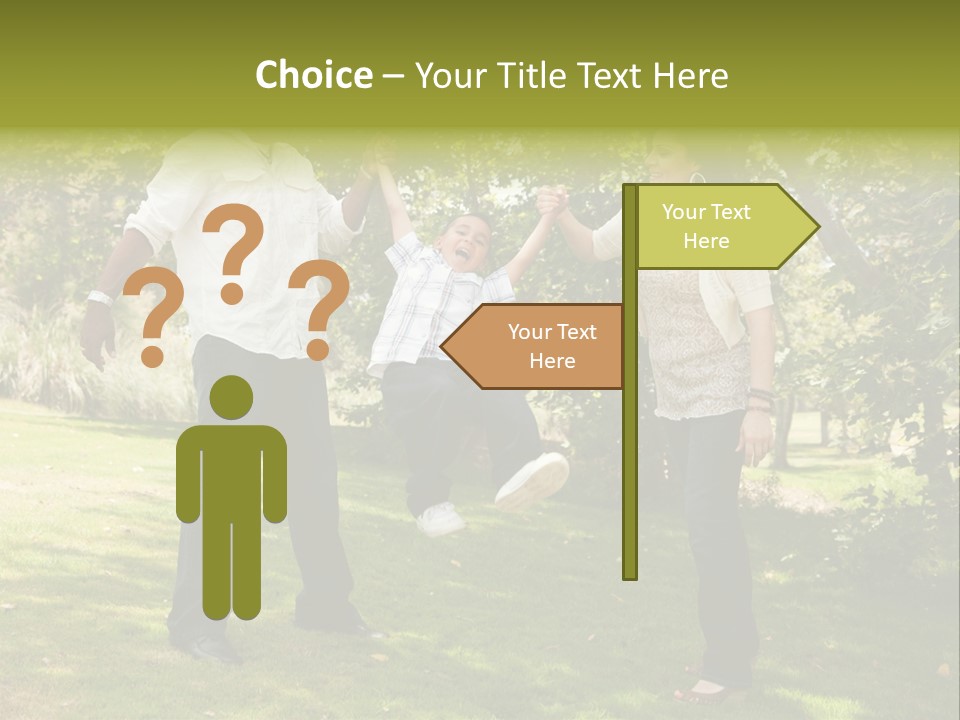 Hispanic Man, Woman And Child Having Fun In The Park. PowerPoint Template