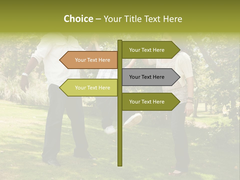 Hispanic Man, Woman And Child Having Fun In The Park. PowerPoint Template