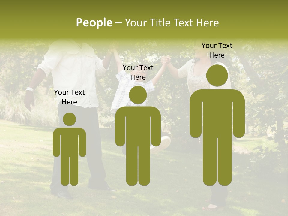 Hispanic Man, Woman And Child Having Fun In The Park. PowerPoint Template