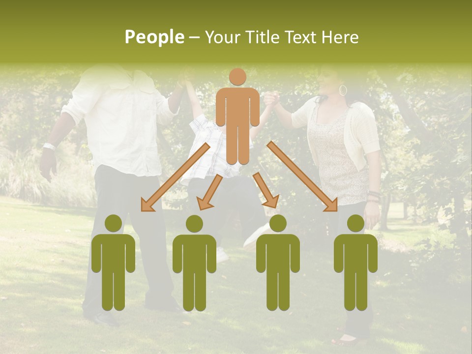 Hispanic Man, Woman And Child Having Fun In The Park. PowerPoint Template