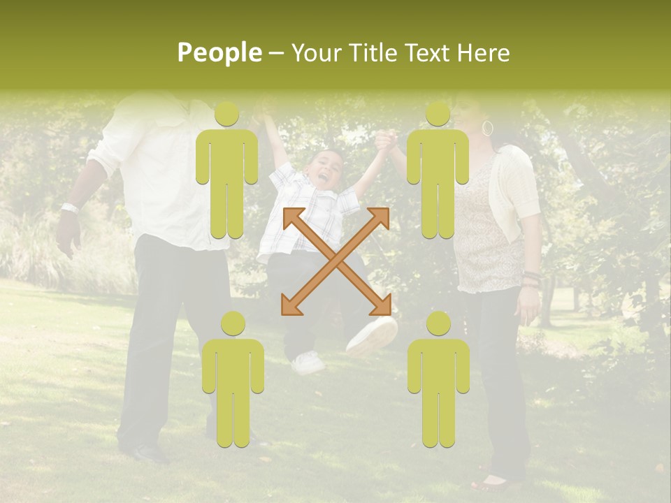 Hispanic Man, Woman And Child Having Fun In The Park. PowerPoint Template