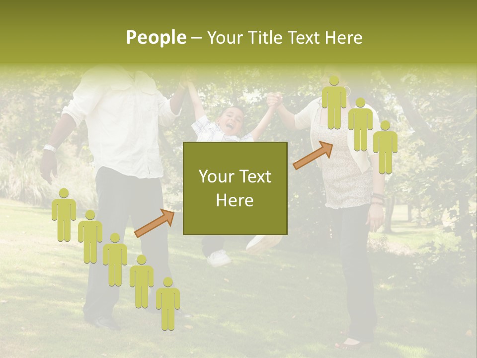 Hispanic Man, Woman And Child Having Fun In The Park. PowerPoint Template