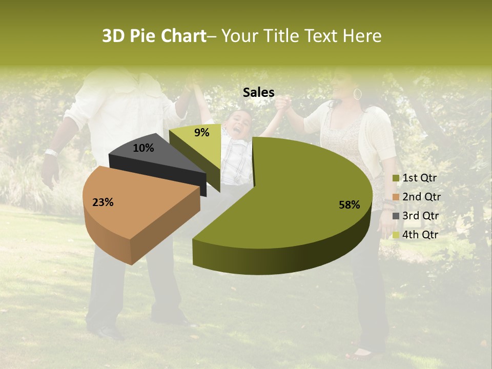 Hispanic Man, Woman And Child Having Fun In The Park. PowerPoint Template