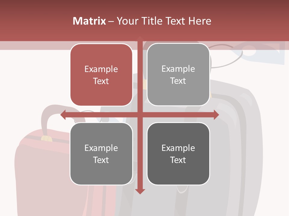 Vector Illustration With Suitcases For Travel PowerPoint Template