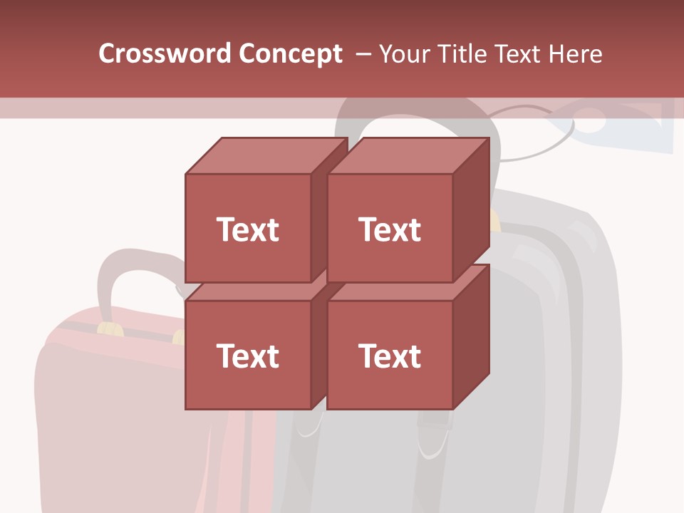 Vector Illustration With Suitcases For Travel PowerPoint Template