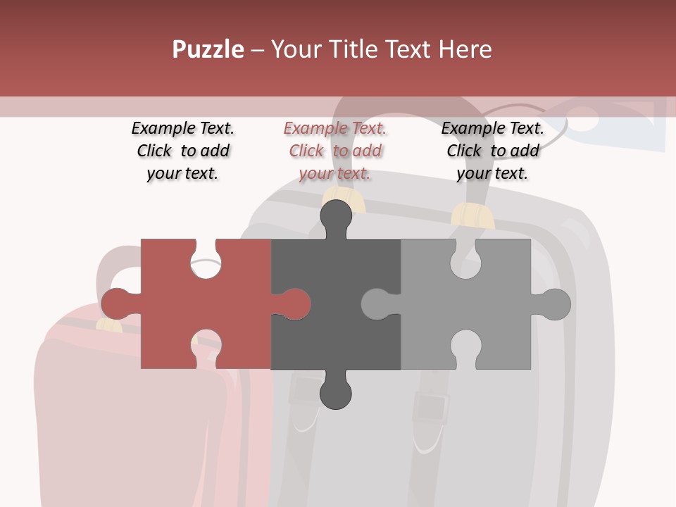 Vector Illustration With Suitcases For Travel PowerPoint Template