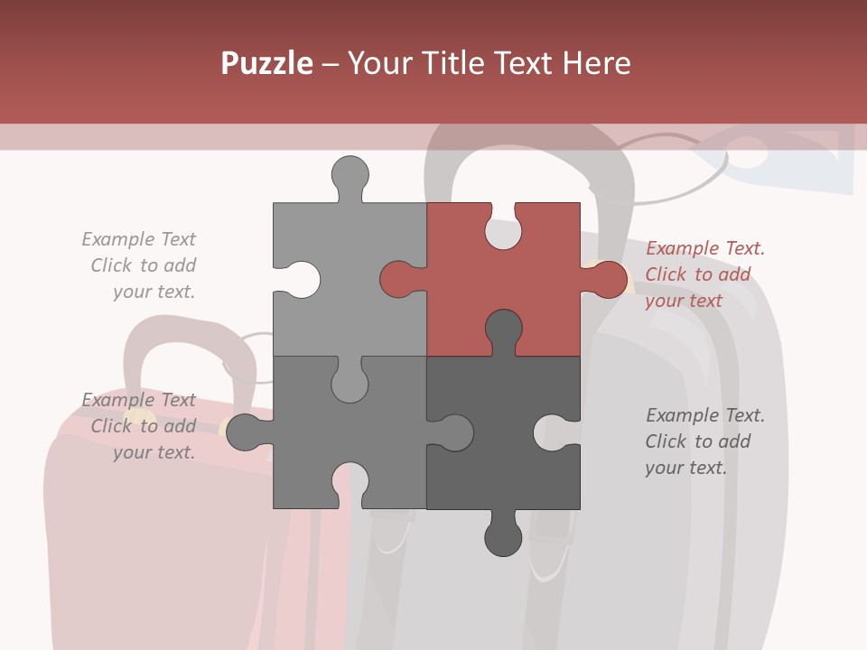 Vector Illustration With Suitcases For Travel PowerPoint Template