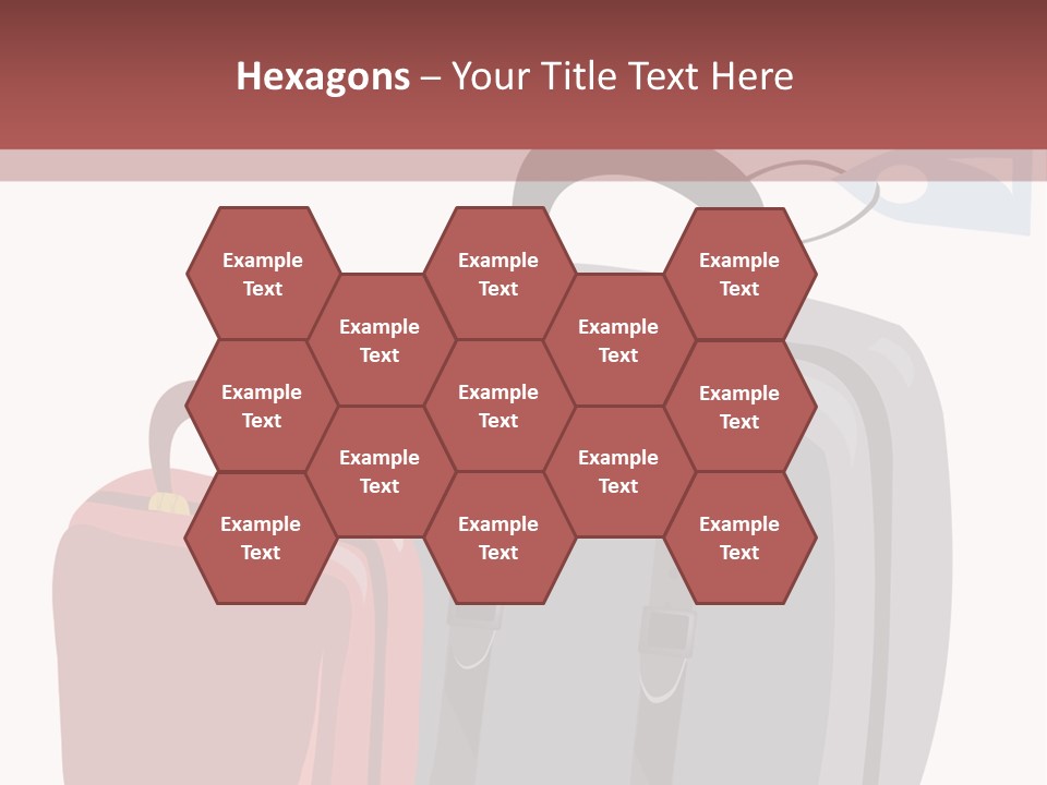 Vector Illustration With Suitcases For Travel PowerPoint Template