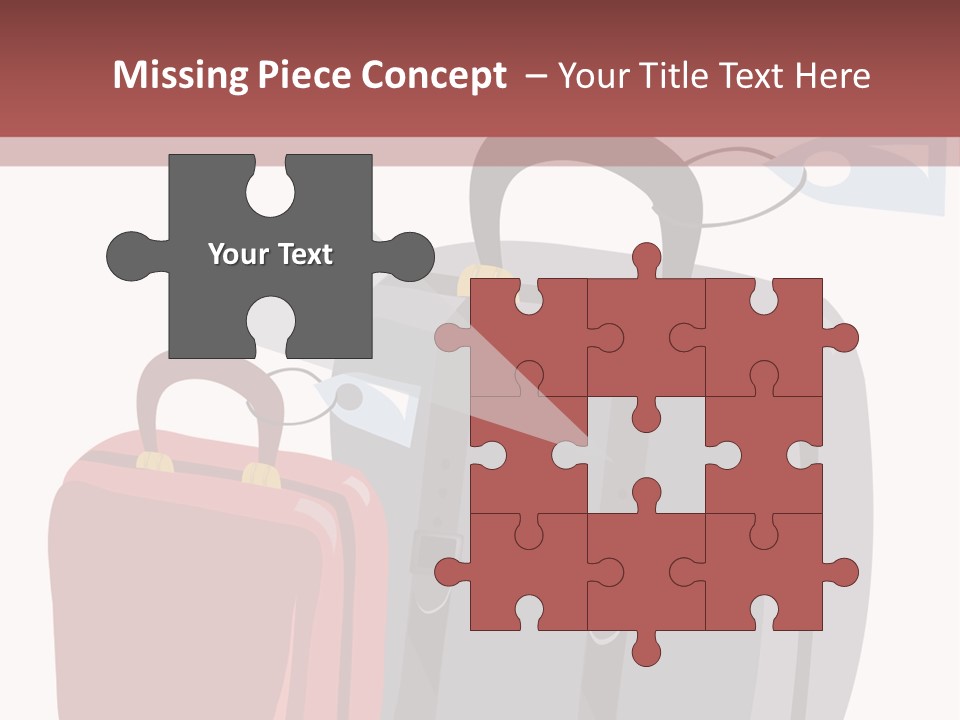 Vector Illustration With Suitcases For Travel PowerPoint Template