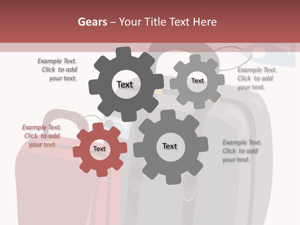 Vector Illustration With Suitcases For Travel PowerPoint Template