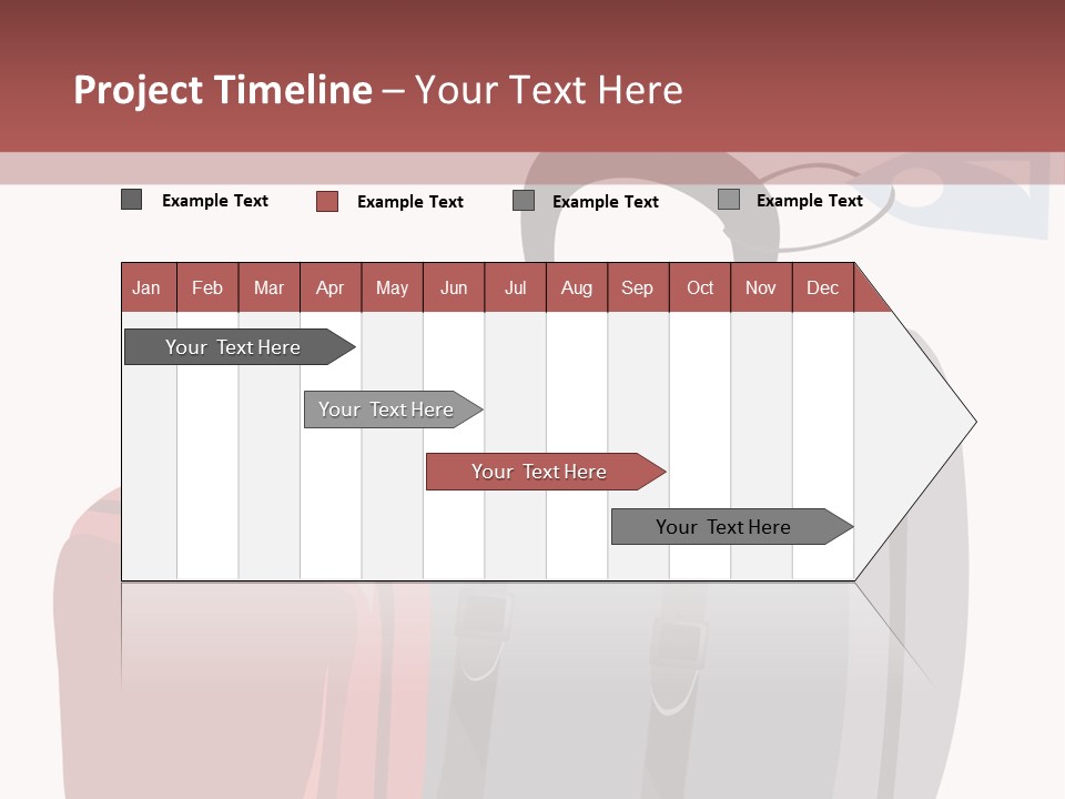 Vector Illustration With Suitcases For Travel PowerPoint Template