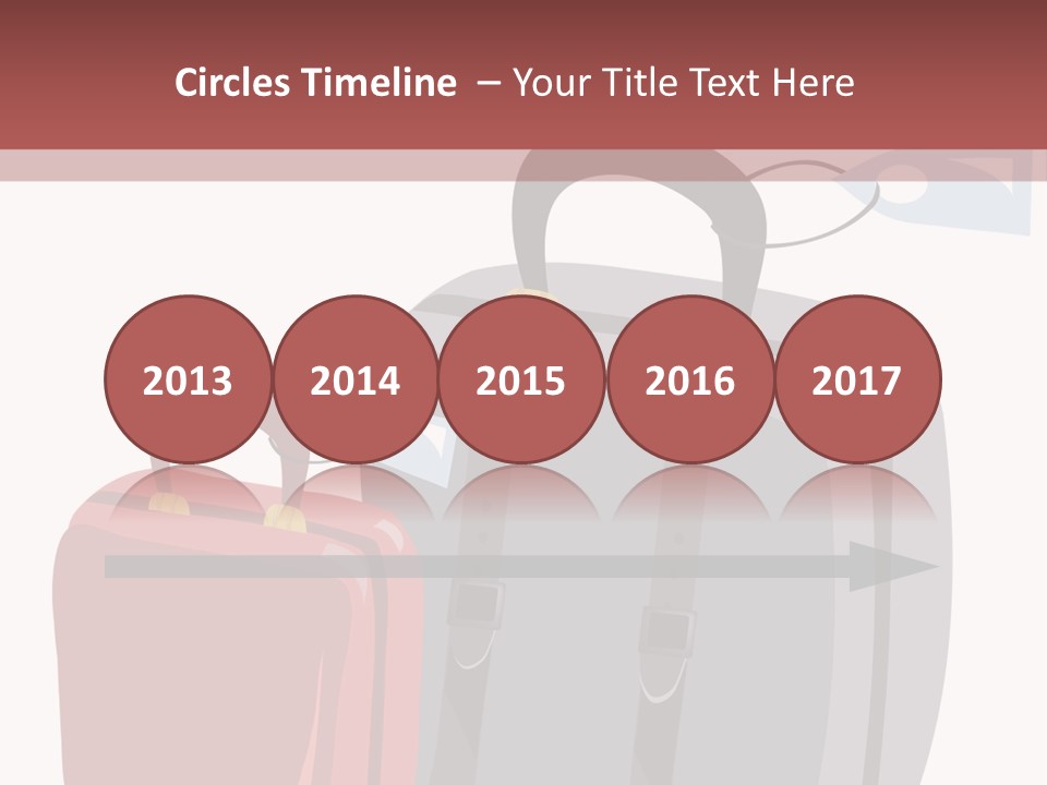 Vector Illustration With Suitcases For Travel PowerPoint Template