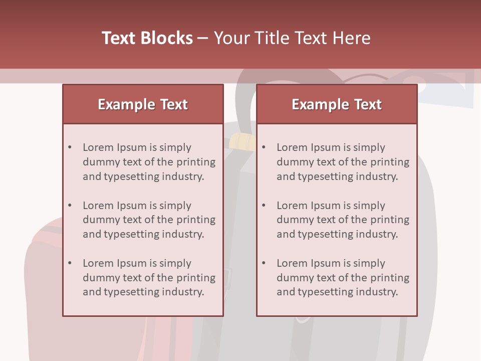 Vector Illustration With Suitcases For Travel PowerPoint Template