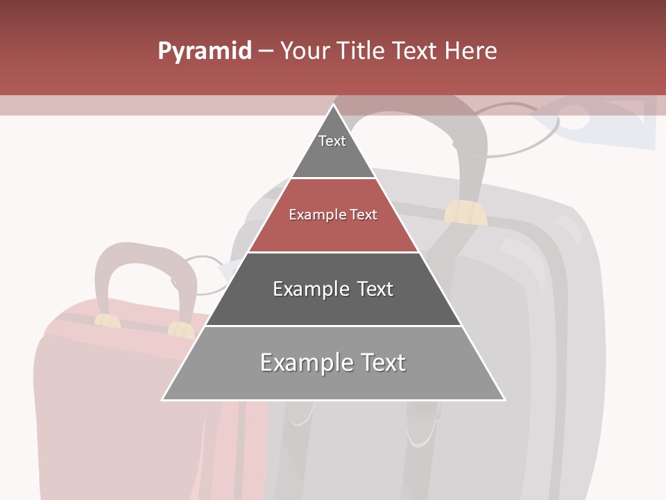 Vector Illustration With Suitcases For Travel PowerPoint Template