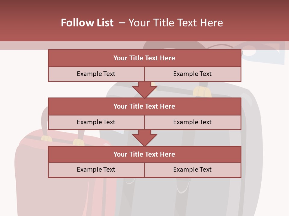 Vector Illustration With Suitcases For Travel PowerPoint Template