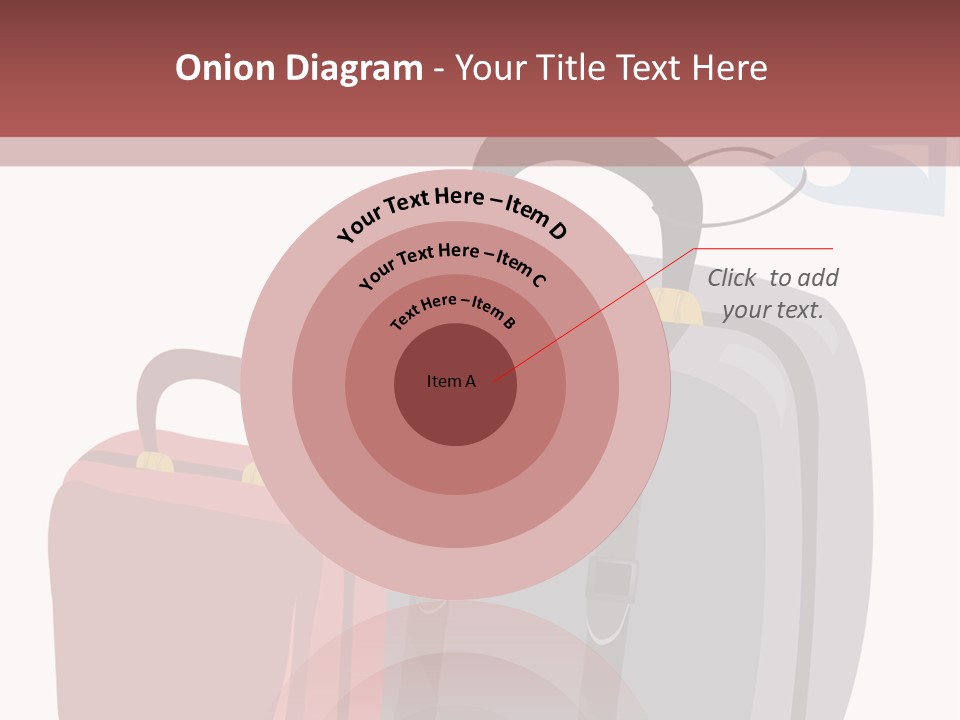 Vector Illustration With Suitcases For Travel PowerPoint Template