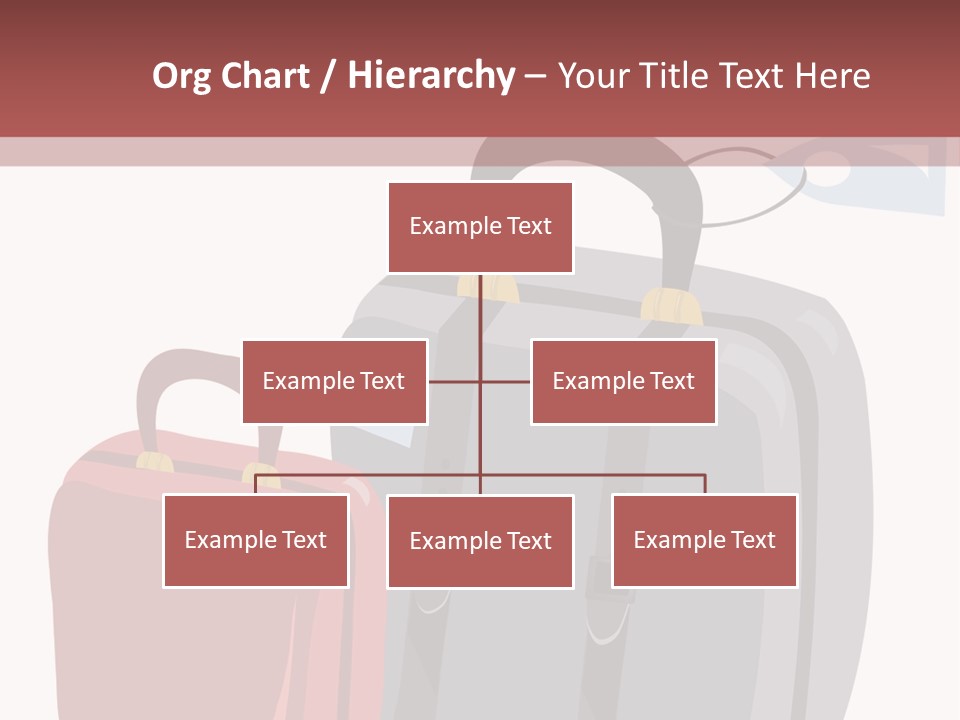Vector Illustration With Suitcases For Travel PowerPoint Template