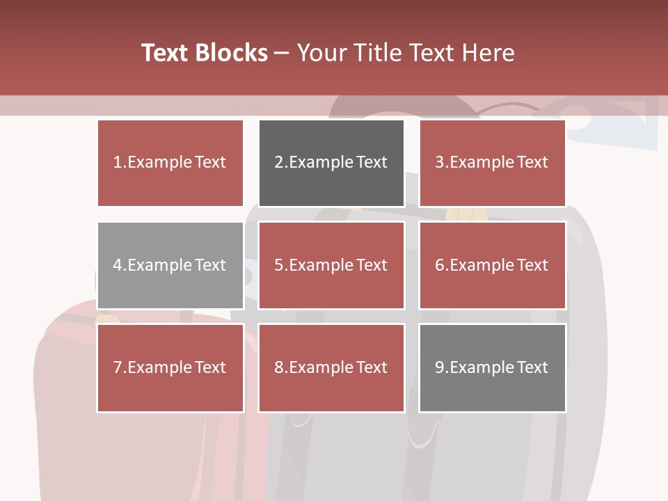 Vector Illustration With Suitcases For Travel PowerPoint Template
