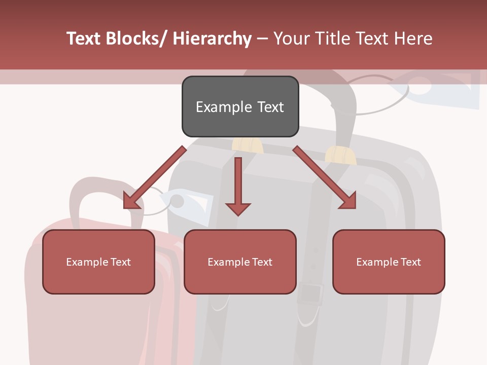 Vector Illustration With Suitcases For Travel PowerPoint Template