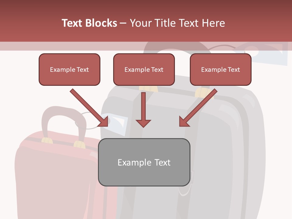 Vector Illustration With Suitcases For Travel PowerPoint Template