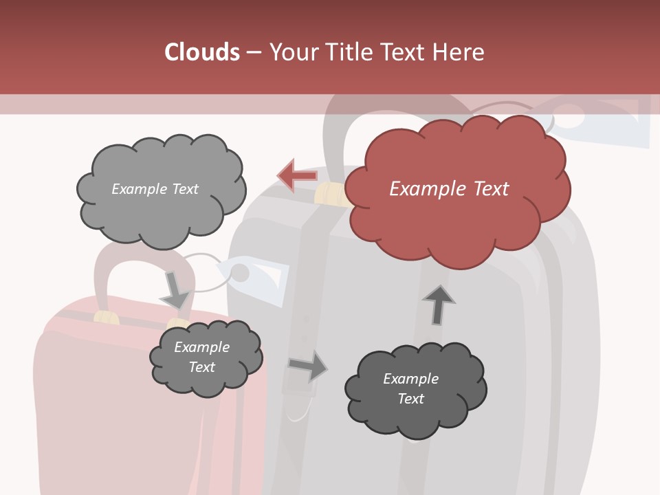 Vector Illustration With Suitcases For Travel PowerPoint Template