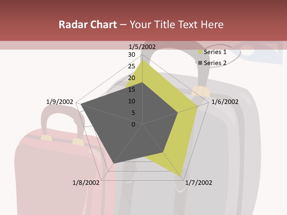 Vector Illustration With Suitcases For Travel PowerPoint Template