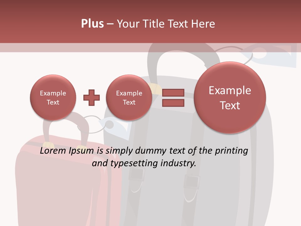 Vector Illustration With Suitcases For Travel PowerPoint Template